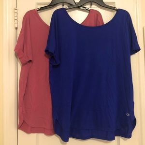 GapFit T-Shirts in size XL 1 in Cobalt Blue & 1 in Magenta/Mauve